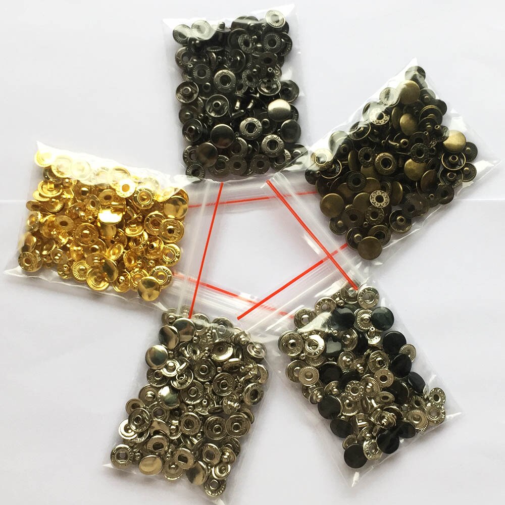 Okrągły metalowy przycisk zatrzaskowy robić skórzanych toreb odzieżowych pstryknąć Fastner zatrzaski zestaw narzędzi instalator srebrne guziki 831/633/655/201/203