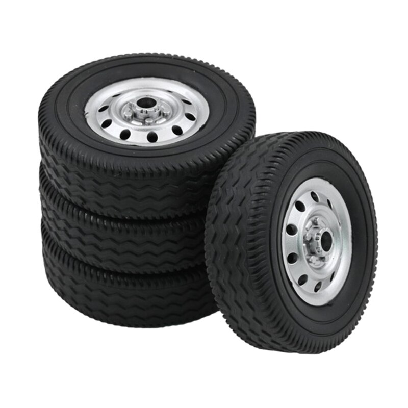 4pcs/set Four-wheel Drive Remote Control Car Wheel Rubber Tires for WPL D12 4WD Drift Pickup Truck DIY Modified Accessories Part