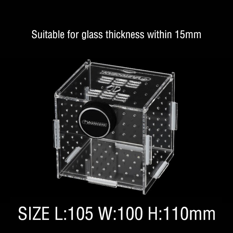 DW Aquarium Acrylic Isolation box Fish Bowls Tank Breeding magnetic Isolation Combination Box Suitable for glass within 15mm: VIB-1G