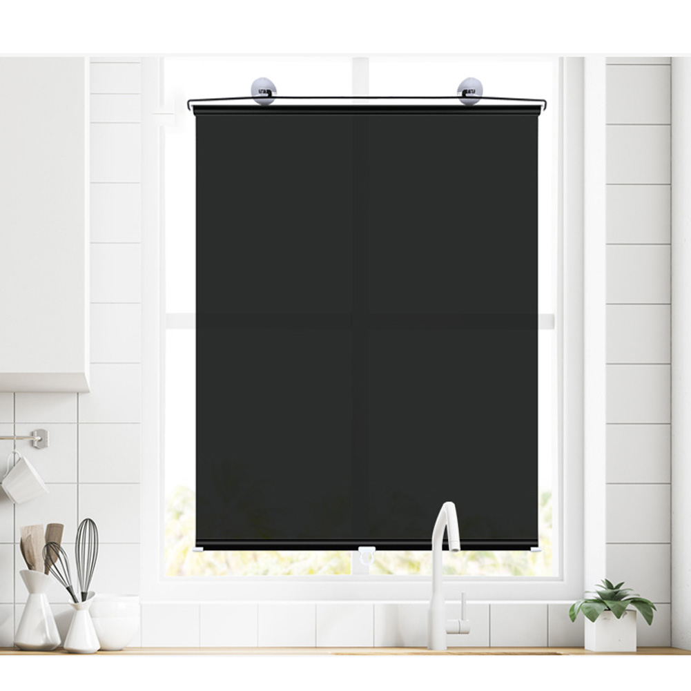 Universal Roller Blinds Suction Cup Sunshade Blackout Curtain Car Bedroom Kitchen Office Window Sun-shading Curtains Nail-free