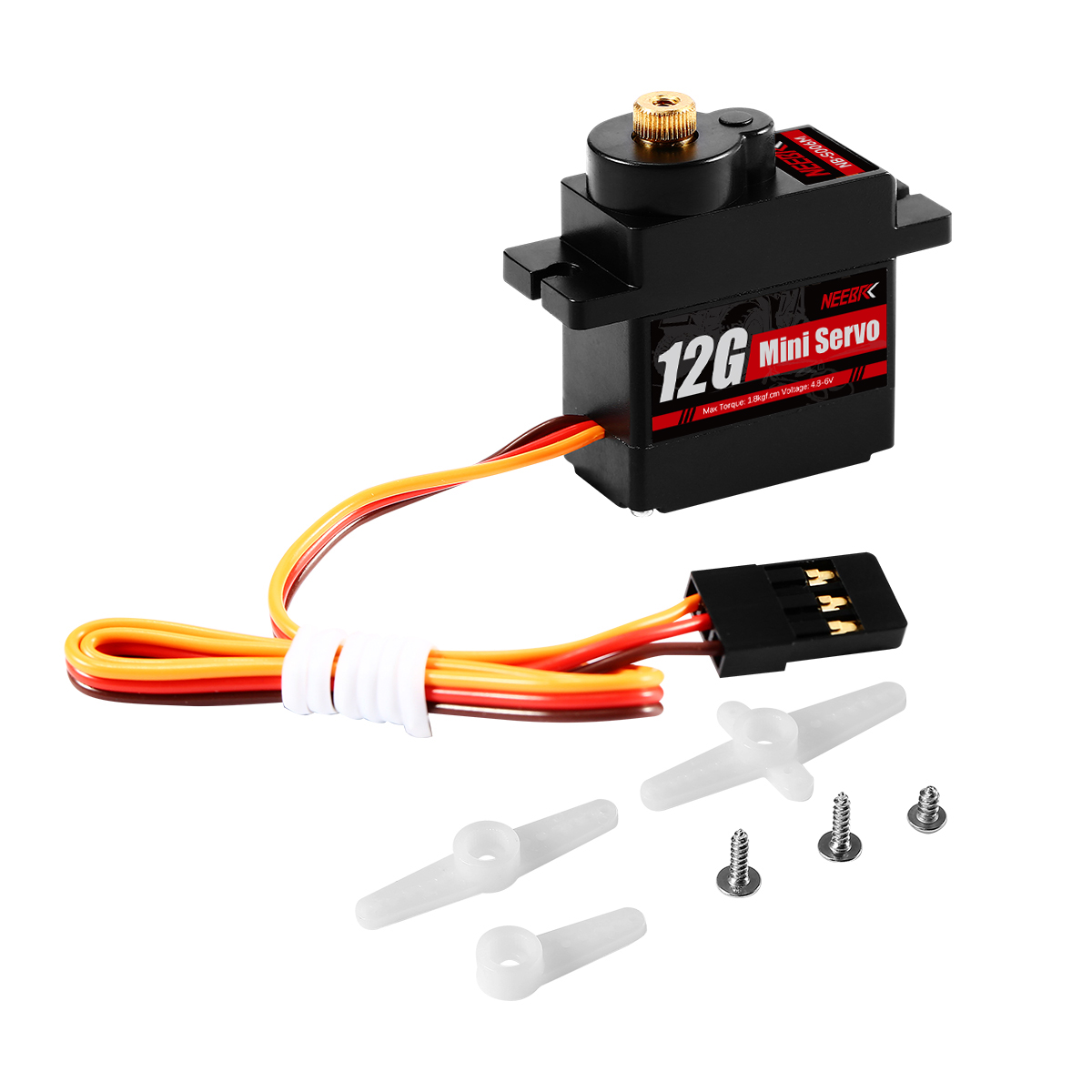NEEBRC 2g 4,3g 5g 8g 12g Mini engranaje de plástico/Metal Servo Digital Motor impermeable para coche RC avión de ala fija helicóptero Robot juguete