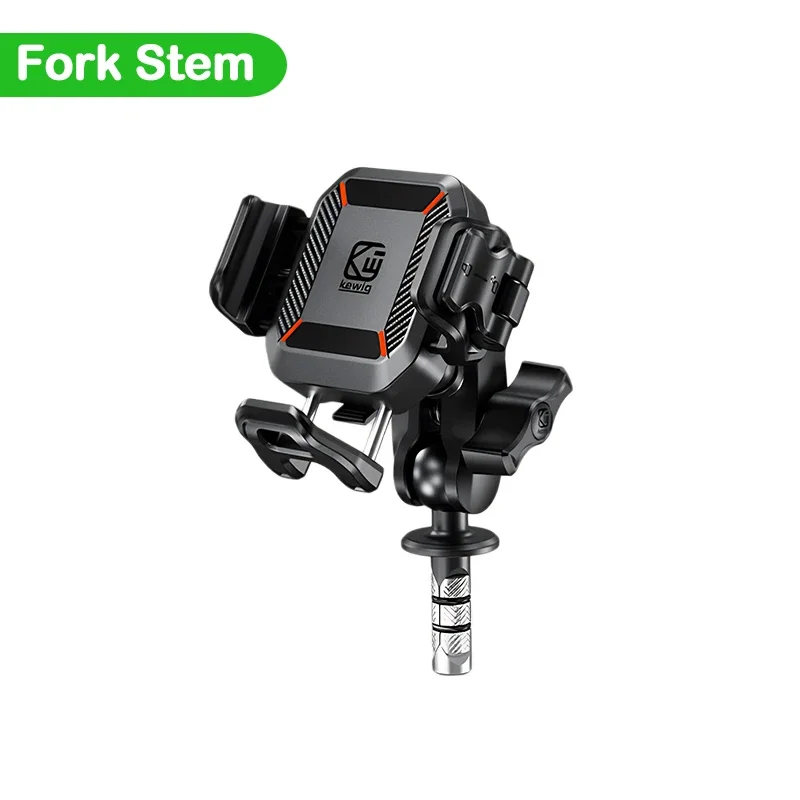 Soporte de teléfono para motocicleta, Amortiguador de vibración Dual, antivibración, para iPhone 15/14 Pro Max, 5,2-7,2 pulgadas: Naranja