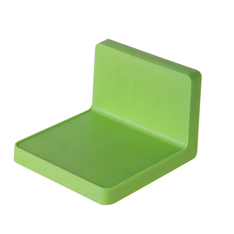 Multifunction Wall Mounted Storage Rack Adhesive DIY Soap Sponge Holder Kitchen Bathroom Shelves No-drill For Remote Control: green