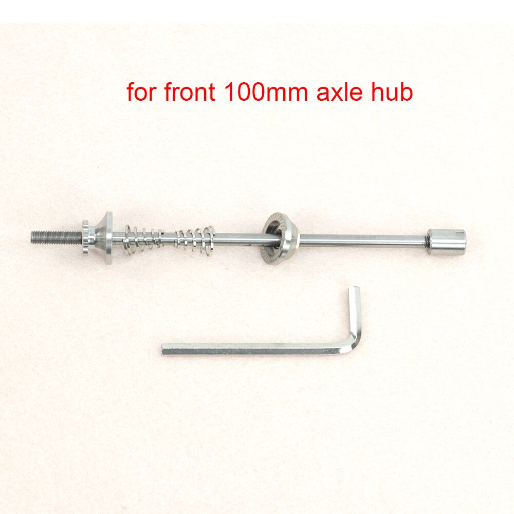 Titanium Skewers Ti Quick Release MTB Road Folding Bike Hex M4 74mm 100mm 130mm 135mm MTB Slow Release QR Skewer: 1pcs full ti 100mm