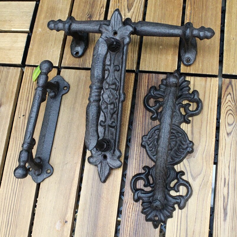 Europäische retro garten gusseisen terrasse kunst türgriffe dekoration Zauberstab dekoration tür griff zimmer zubehör