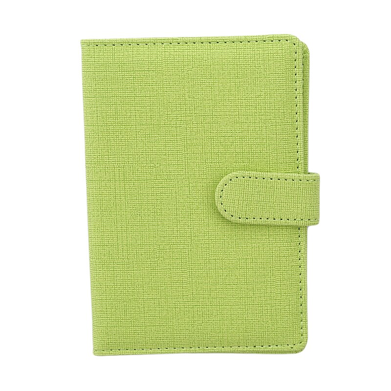 1 Pc Mode Pu Lederen Travel Draagbare Paspoort Kaarthouder Geval Effen Kleur Paspoort Beschermhoes Paspoort Cover: Grass green