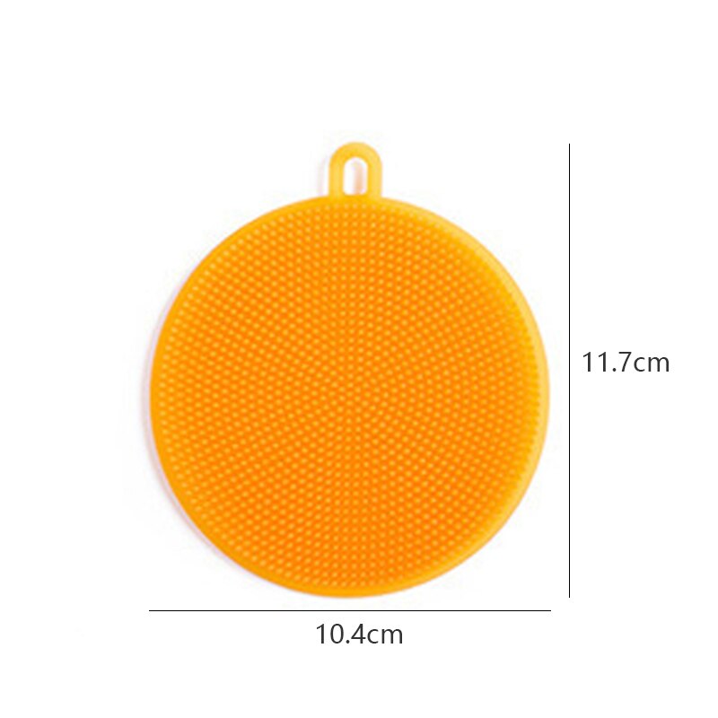 Multifunctional Silicone Brush Kitchen Dishwashing Sourcing Pad Decontamination Pot and Bowl Cleaning Brush Anti Table Mat: 7
