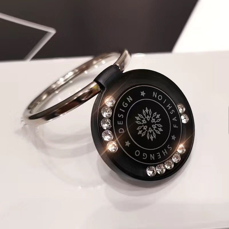 Luxury Metal Mobile Phone Finger Ring Holder Car Mount Tablet Support Smartphone Kickstand for iphone X XR XS 11 Pro Phone Stand: Black