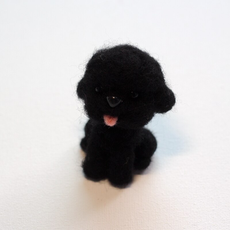 Jiwuo bamse hund uld nålefilt legetøj stikke dyr gør-det-selv håndværkssæt håndlavet sødt dyrefiltningsmateriale pakke til børn