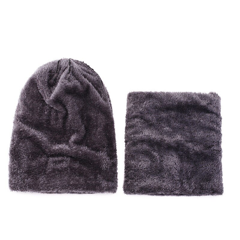 Koral fleece vinter hat beanies mænds hat tørklæde varm åndbar uld strikket hat til drenge brev dobbelt lag cap gorro