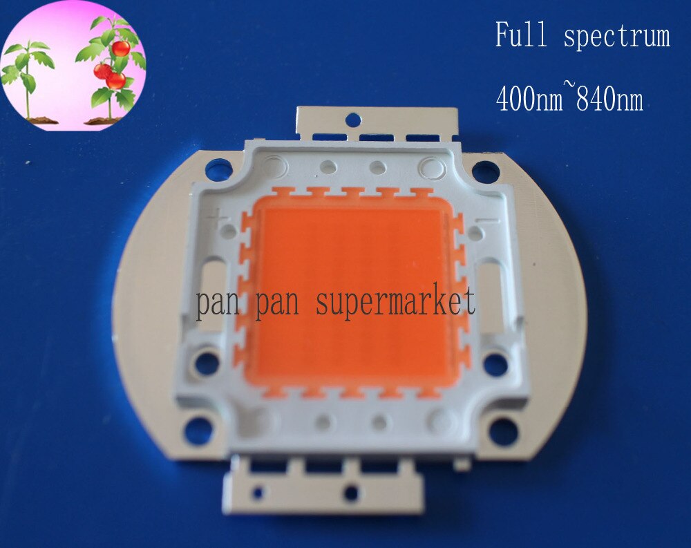 Täyden spektrin led kasvaa siru 380-840nm real wattia 1w 3w 10w 20w 30w 50w 100w 35 mil led kasvivalot valo: 1 kpl 36v 30w
