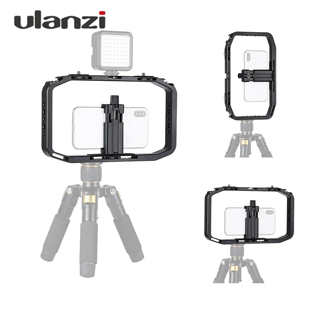 Metalen Ulanzi M-Rig Handheld Vlog Stabilizer Camera Rig Camera Cage w/3 Koude Schoen Mounts Telefoon Houder voor GoPro DSLR Smartphone