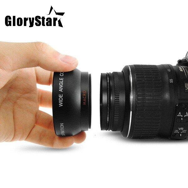 GloryStar 58MM 0,45x obiektyw szerokokątny + makro obiektyw robić modeli kanon EOS 350D/ 400D/ 450D/ 500D/ 1000D/ 550D/ 600D/ 1100D Nikon