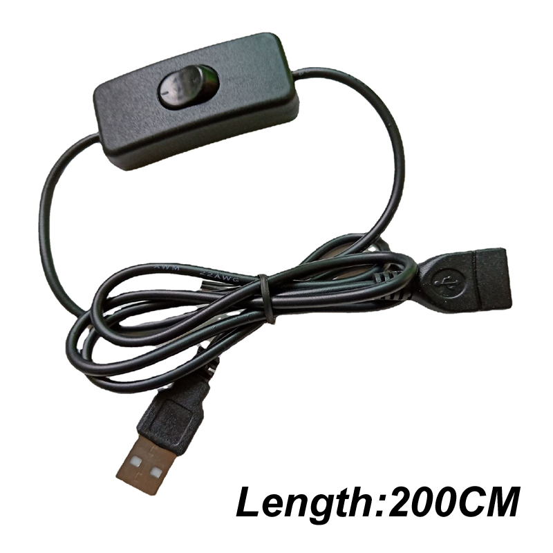 28Cm/1M/2M Usb Verlengkabel/Crod Met Aan/Uit Schakelaar Ondersteuning Datum En Voeding Voor Led Strips, Usb-Apparaten