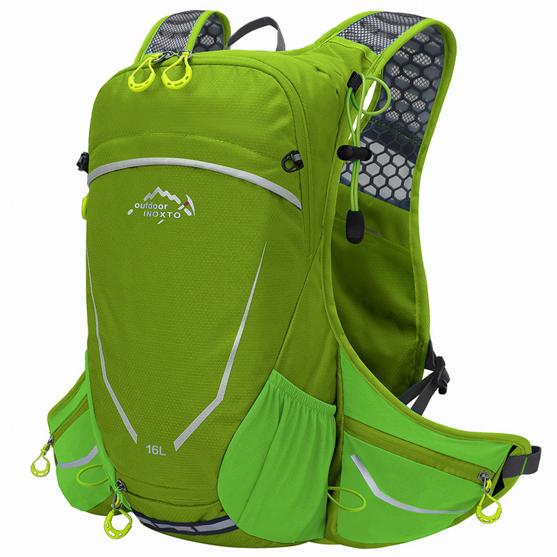 INOXTO-mochila de ciclismo impermeable para exteriores, bolsas de bicicleta de montaña, Maratón, deporte, Camping, senderismo, hidratación, 16L: Color rojo