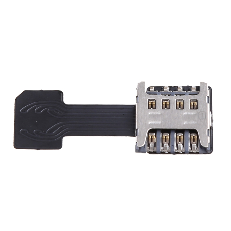 Hybride Dubbele Dubbele Sim-Kaart Micro-Adapter Voor Android Telefoon Extender Mic: Zilver