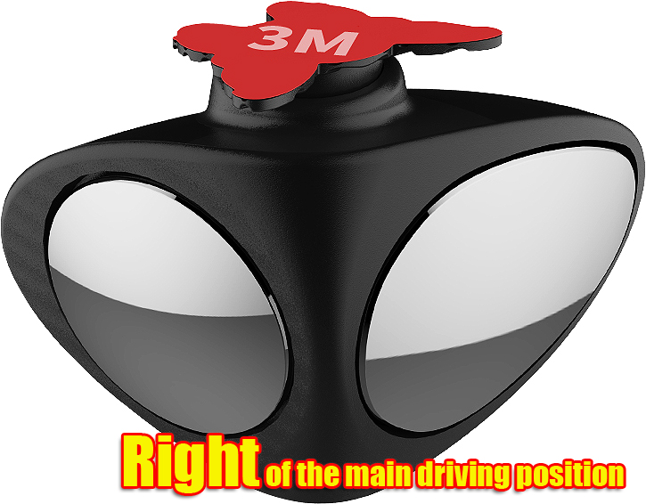 Car Blind Spot specchio convesso 360 gradi girevole 2 laterale automibile Esterno Vista posteriore parcheggio Accessori Sicurezza Specchio Color : Black-Left