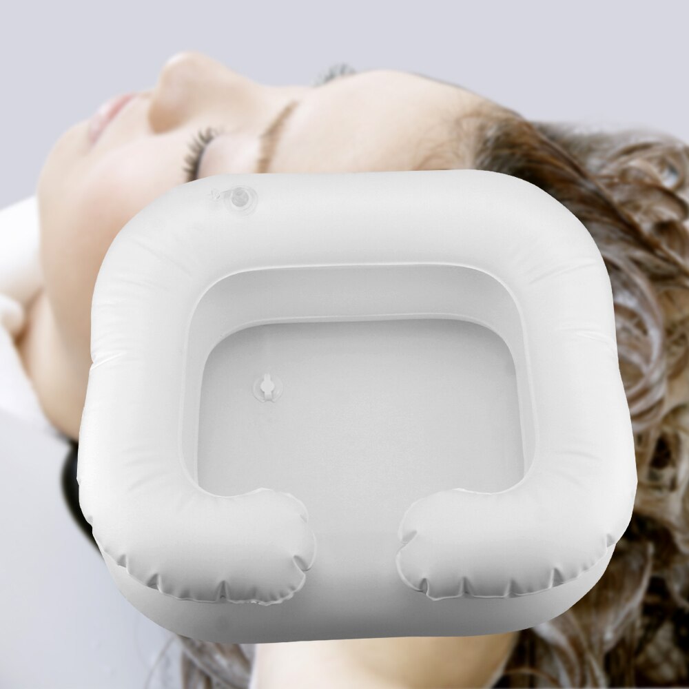 Tragbare Aufblasbare Haar Waschen Becken Shampoo Tablett Mit Ablauf Rohr Badewanne für Behinderte Bett Rest Pflege Hilfe Waschbecken Shampoo tablett