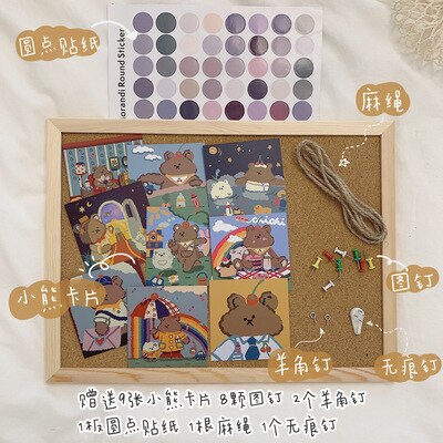 Big/small Size Wooden Letter Note Message Board Postcard Photo Decorative Wall Cork Board Memo Paper Background Board