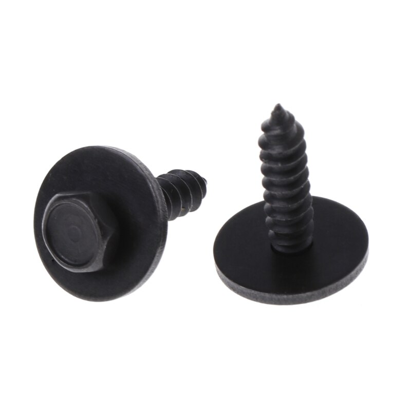 10 Pcs 4.8x19mm Self-Tapping Screws Captive Loose Washer 8mm Hex Head Black E7CA