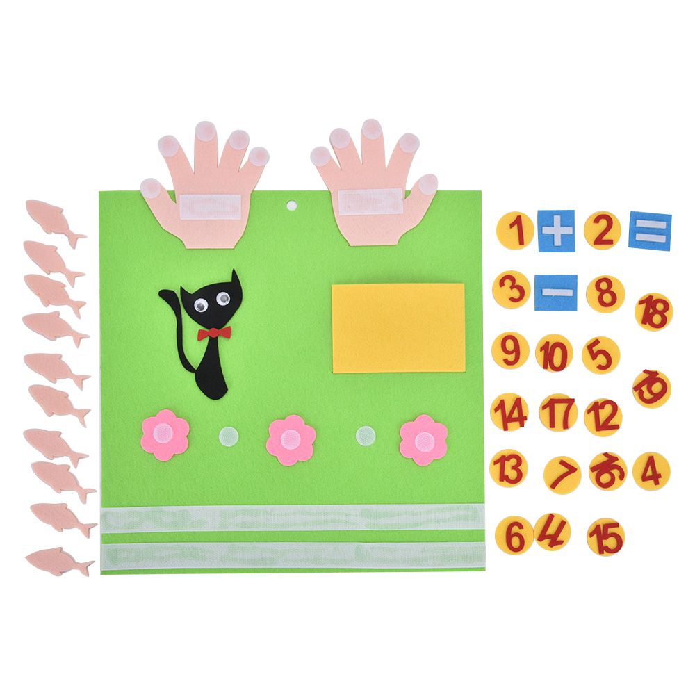 Gjør-det-selv ullfiltesett mattespill pedagogisk leketøy for barn barnehage undervisning kognisjon leker baby tidlig utdanning diy craft kit: En