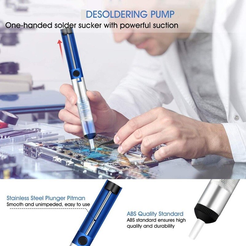 Adjustable Temperature Soldering Iron Kit Electronic 60W solder welding wires Soldering Iron Tips with Portable Toolbox solder