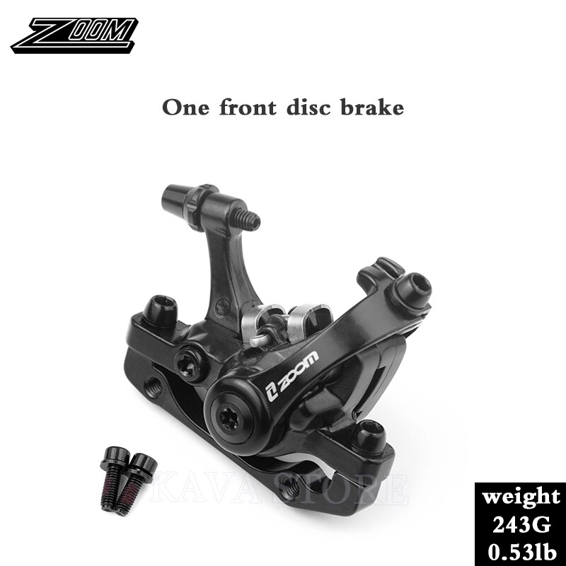 ZOOM Aluminum Alloy Bicycle Rear Disc Brake Black Mountain Road MTB Bike Mechanical Caliper Disc Brakes Cycling Double Brake: DB-680 front brake