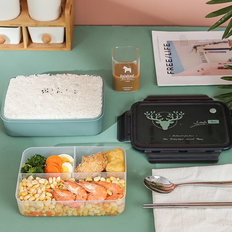 1100ml Portable Lunch Box Microwave Oven Bento Box Healthy Plastic Food Storage Container Lunchbox BPA Free