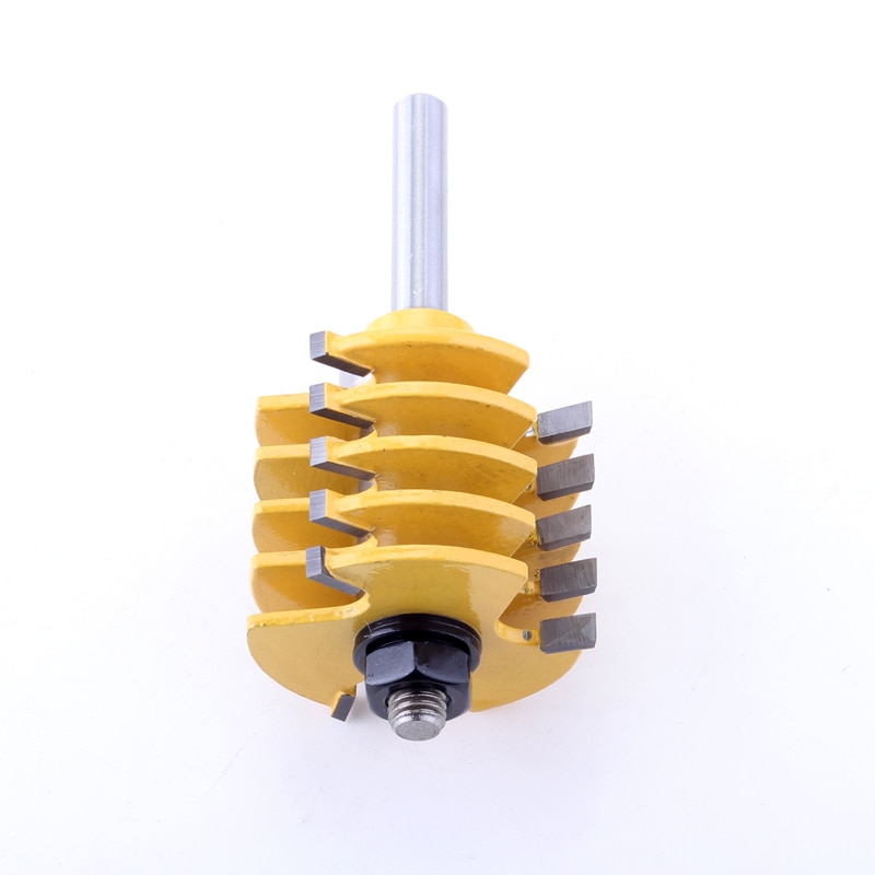 CHWJW 8mm Shank 1pc Box Joint Router Bit - Adjustable 5 Blade - 3 Flute For Wood Cutter Tenon Cutter for Woodworking Tools