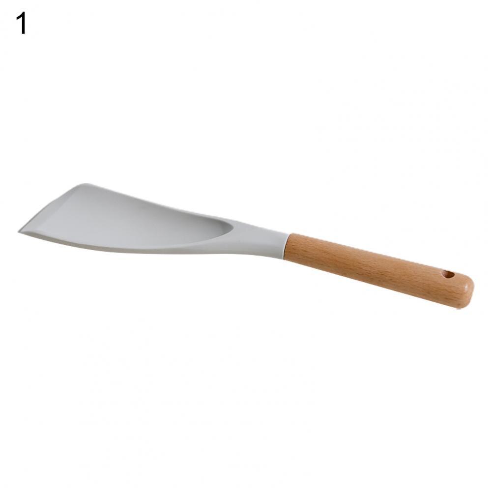 Pala de silicona resistente al calor para cocinar, pala de superficie irregular, paleta de arroz sin olor, herramienta de cocina:  White 1
