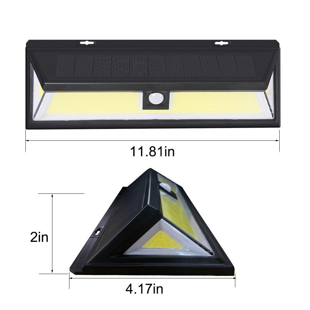 COB 180 led solar lamp outdoor waterproof PIR Motion Sensor Street Lamp for Garden Decoration Solar Light