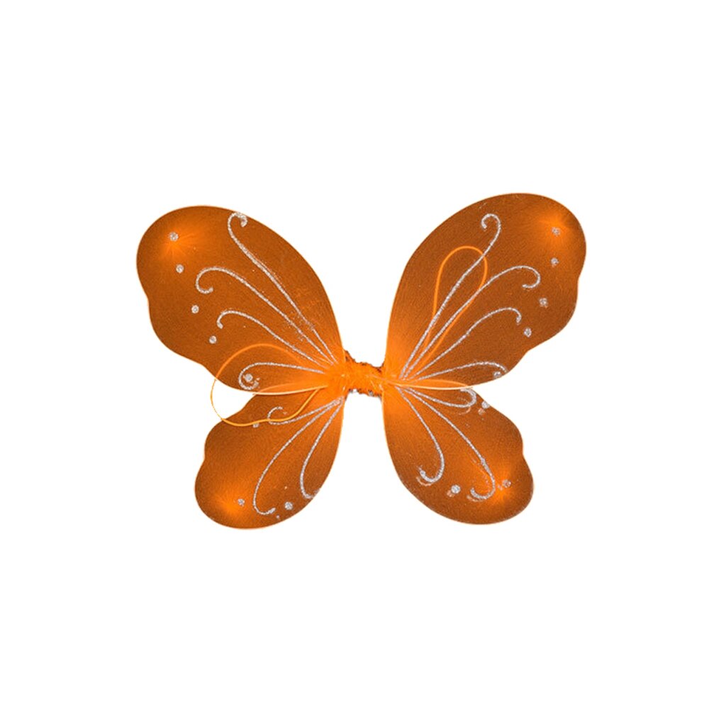 35*42Cm Unisex Kid Vleugels Halloween Party Cosplay Fairy Dress Up Dansvoorstelling Kostuum Props Voor Fantasiespel 10 Kleuren: Oranje