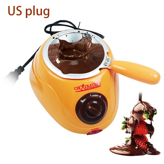 Electric Chocolate Candy Melting Pot Electric Melter Machine Diy Kitchen Tool-Yellow Us Plug Pink