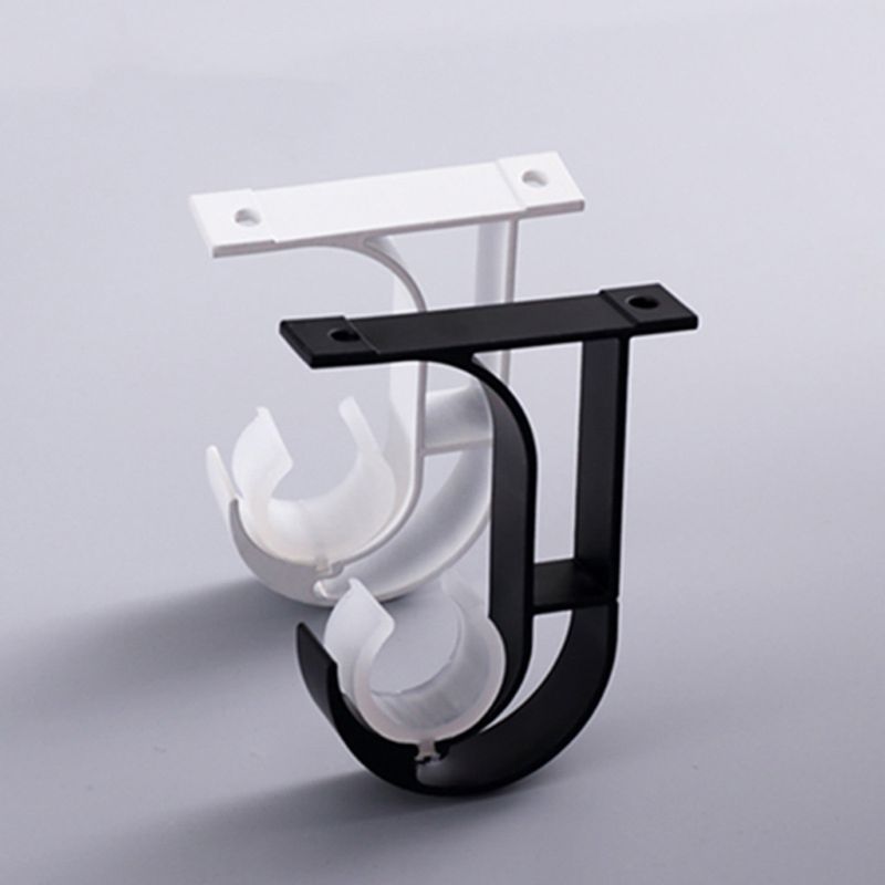 4pcs Iron Curtain Rod Brackets Roof Mounted Window Hardware Holder Home Decor