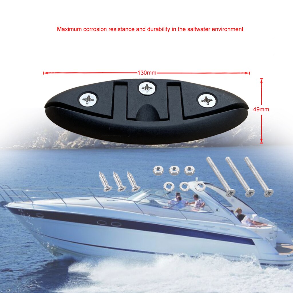 2PCS Boat Accessories Nylon Sailboats Flip Up Folding Pull Up Cleat Dock Deck Boat Marine Kayak Hardware Line Rope Mooring Cleat