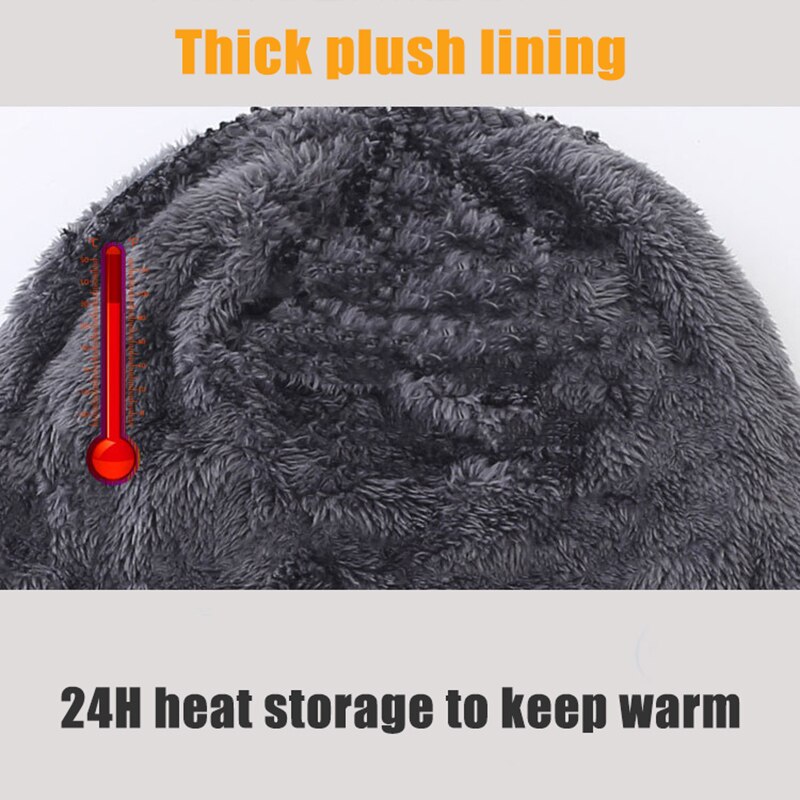 Winter muts sjaal dikke fleece gevoerde warme gebreide skimutsen voor heren jongen  ty66