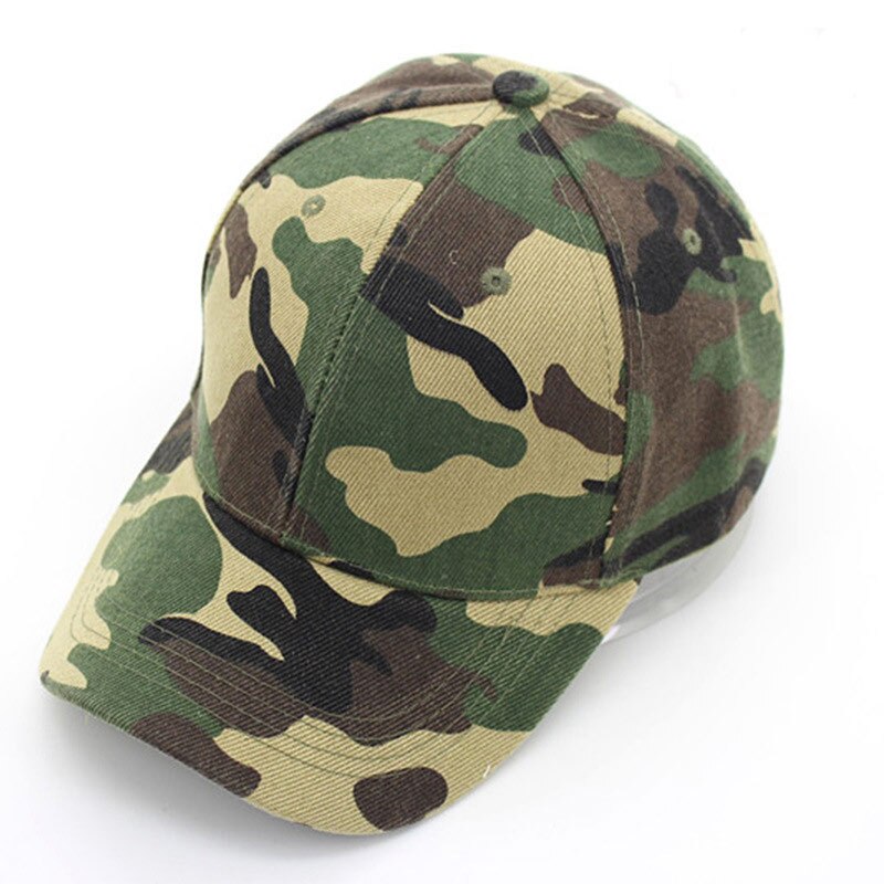 Adjustable Size Head Circumference 56-59cm Men's Army Green Camoflage Baseball Caps Camping Outdoor Sports Headwear
