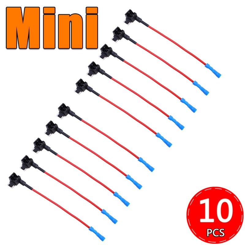 Car Mini Fuse Holder Circuit Adapter ATM Blade Fuse for Car Van Motorcycle RV Boat Tractor TAP Adapter: Ivory