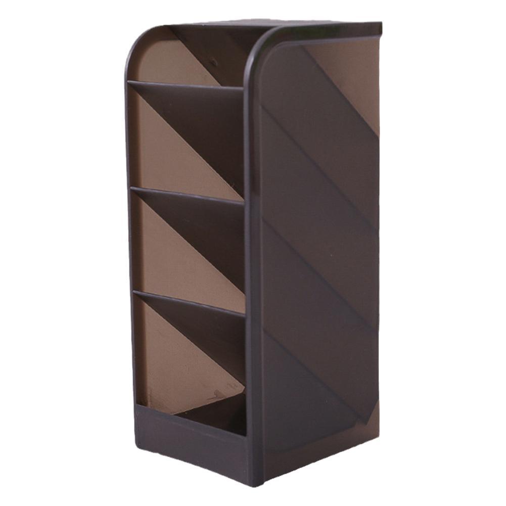 Desktop Organizer Pen Holder Kawaii 4 Gird Desk Makeups Pencil Storage Stand Box School Office Stationery Supplies: I