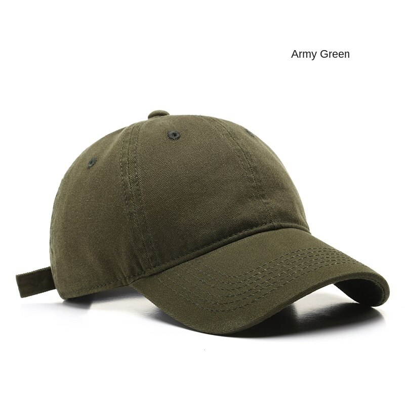 SLECKTON Neue Baumwolle Baseball Cap für Männer und Frauen Hysterese Hut Solide Papa Hut Gewaschen Einstellbar unisex: Armee Grün