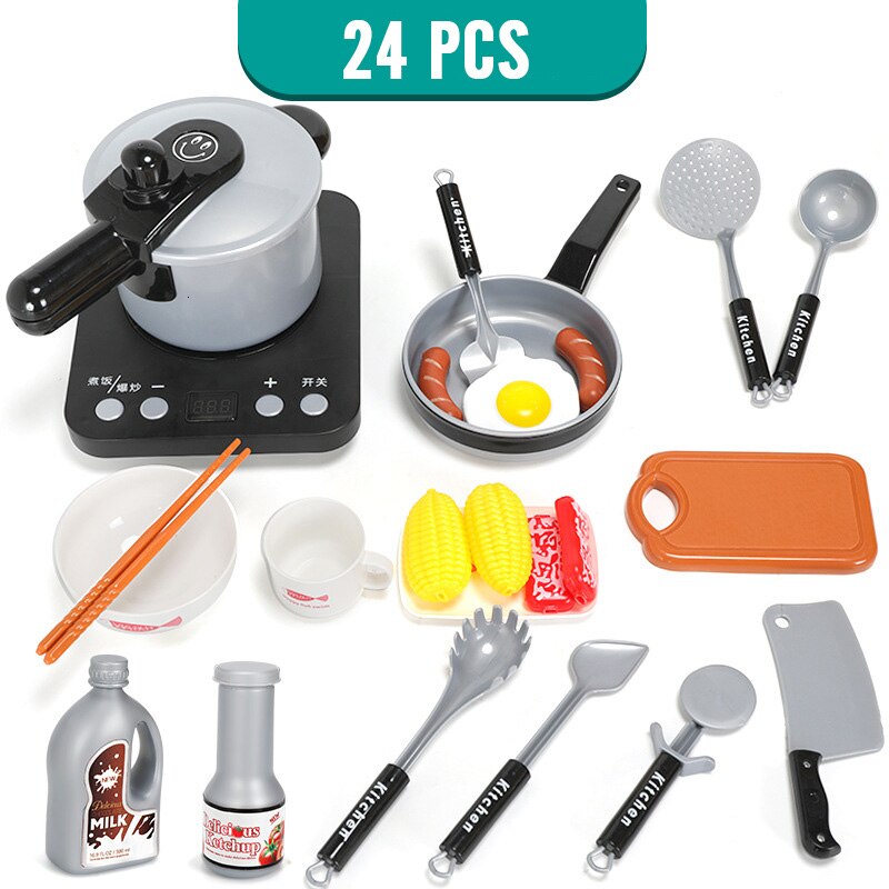 50 PCS Kinderen Mini Keuken Speelgoed Kookgerei Pot Pan Kids Pretend Koken Spelen Speelgoed Simulatie Keukengerei Speelgoed Kinderen
