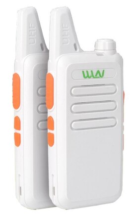 2Pcs Wln KD-C1 Walkie Talkie 400-470 Mhz 5W Power 16 Kanaals Kaili Mini Handheld transceiver C1 Draagbare Twee Manier Radio: 2 pcs white / EURO