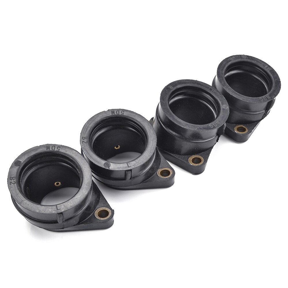 Motocicleta 4 pçs adaptador de carburador entrada tubo de borracha esteira para yamaha fzs600 fzs 600 fazer 600 1998-2003 5dm-13586-01