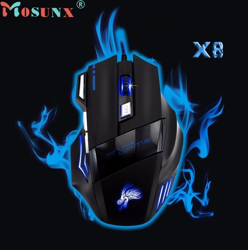 Top 5500 DPI 7 Button LED Optical USB Wired Gaming Mouse Mice For Pro Gamer JUL 11 18Apr12
