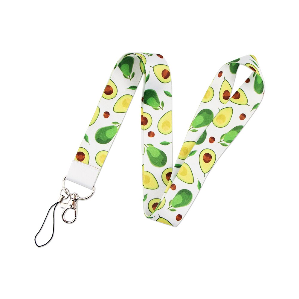 ZF1898 1 stücke Obst Avocado Pfirsich Zitrone Ananas Pflanze Kaktus Katze Footprint Hund Pfote DIY Lanyard Neck Strap Für USB abzeichen Halter: 1