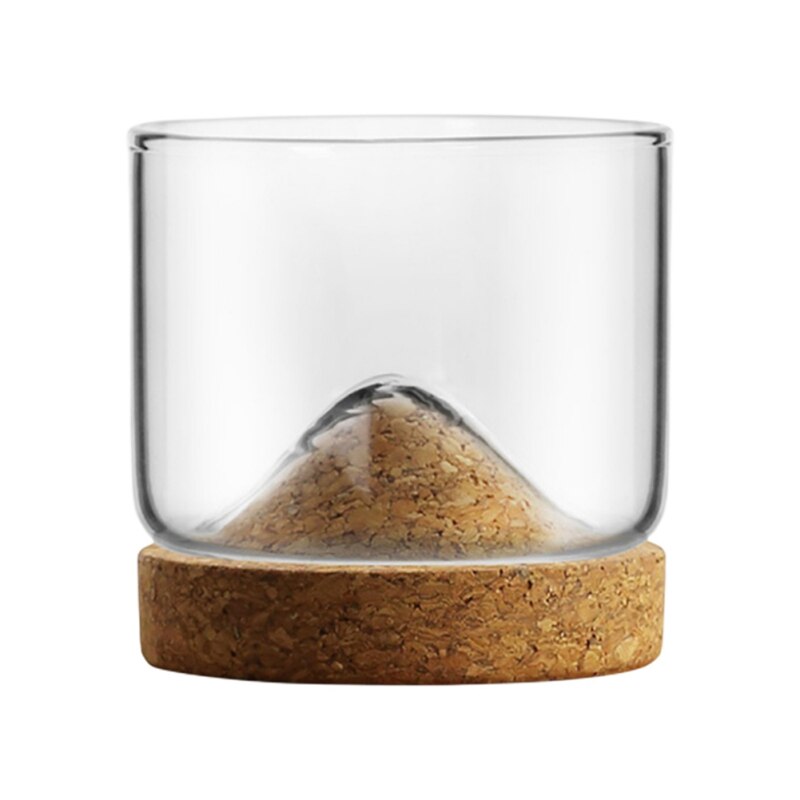 base in legno trasparente montagna Whisky bicchiere creativo resistente al calore bicchiere da birra vino acqua tazza da tè impostato sbarra bicchieri