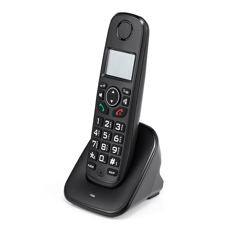 Handheld Draadloze Telefoon Systeem Voor Kleine Business Office Home, Draadloze Bureau Telefoon Met Caller Id, Lage Straling, zwart