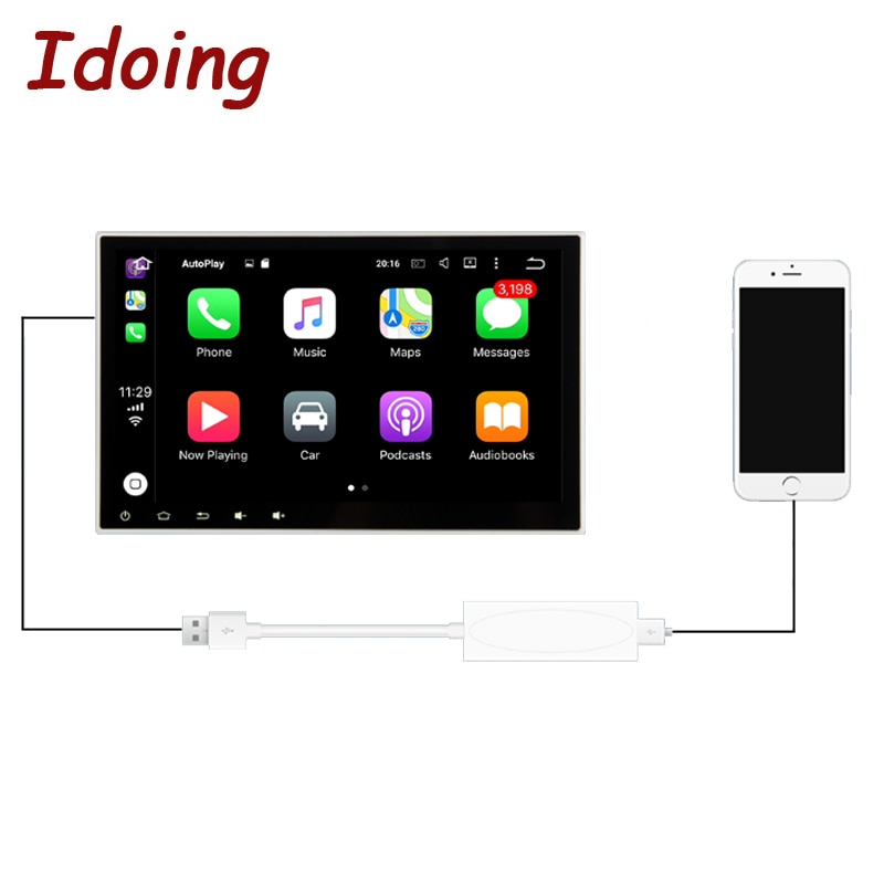 Idoing Carplay USB Dongle For Android Car Navigation GPS With Smart link Supports iOS Phones