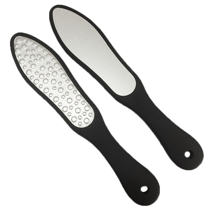 Stainless Steel Dual Sided Hard Dead Skin Callus Remover Foot Rasp File Exfoliating Scrub Board Feet Care Pedicure Tools Black