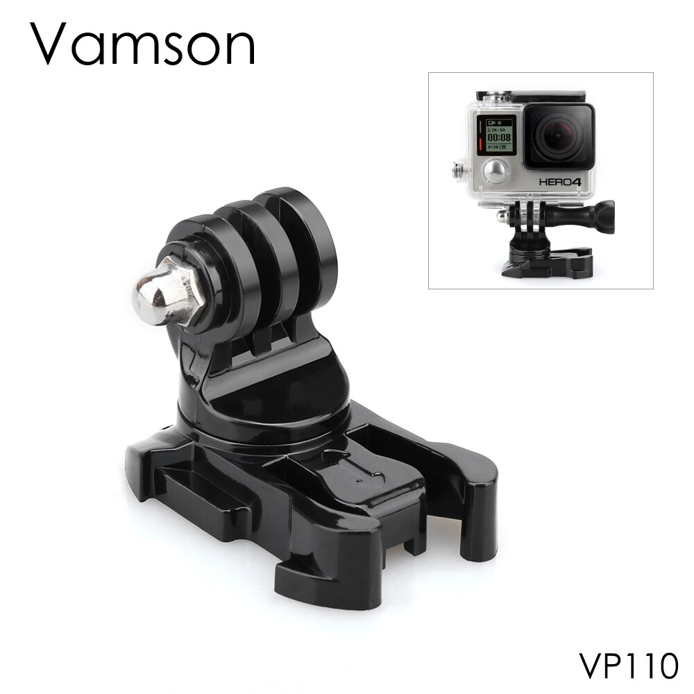 Vamson Draaien Snelsluiting Verticale Oppervlak Voor Yi 4K Voor Gopro 8 7 6 5 360 Graden Mounts adapter Voor Sjcam VP110